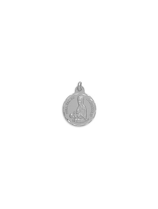 Medalla Redonda Virgen de Montserrat en Plata de Ley | Joyería Parejo