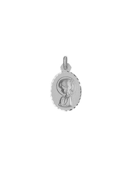 Medalha Oval Virgem Menina em Prata de Lei 925 | Joyeria Parejo