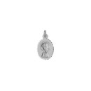 Medalla Oval Virgen Niña en Plata de Ley 925 mls