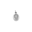 Medalla Oval Virgen Niña Rostro en Plata de Ley 925 mls