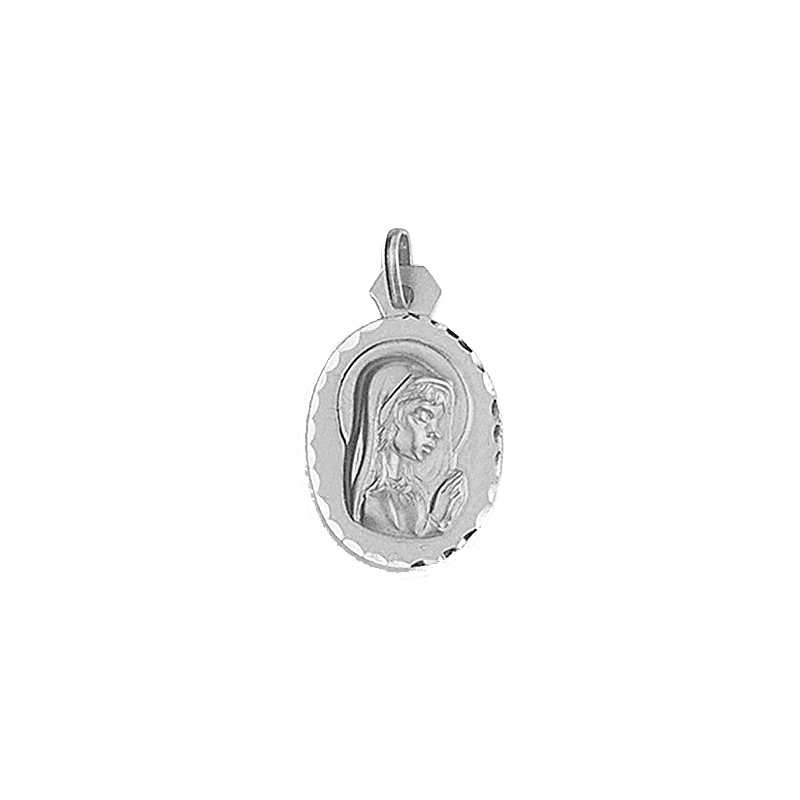 Medalha Oval Virgem Menina Prata 925 - Envio Grátis
