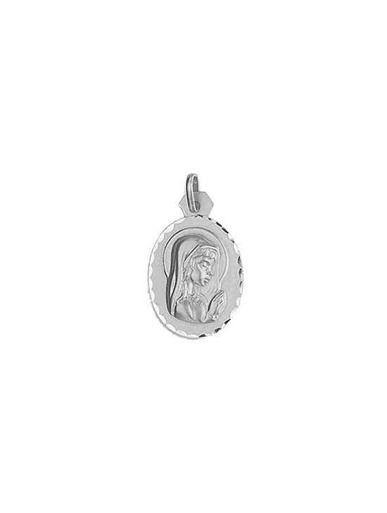 Medalha Oval Virgem Menina Prata 925 - Envio Grátis