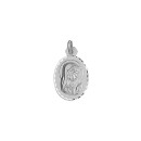 Oval Medal of the Virgin Niña in 925 Sterling Silver