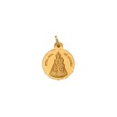 Medalla Redonda de la Virgen de Araceli de Lucena en Oro 18k