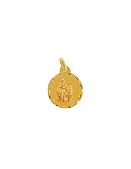 Medalha Redonda Santa Ana Ouro 18k - Compre Online Aqui
