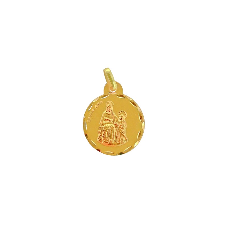 Medalla Redonda Santa Ana Oro 18k - Compra Aquí