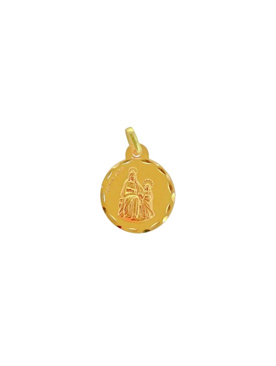 Medalla Redonda Santa Ana Oro 18k - Compra Aquí