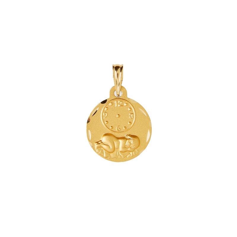 Medalla Redonda Nacimiento en Oro | Joyería Parejo