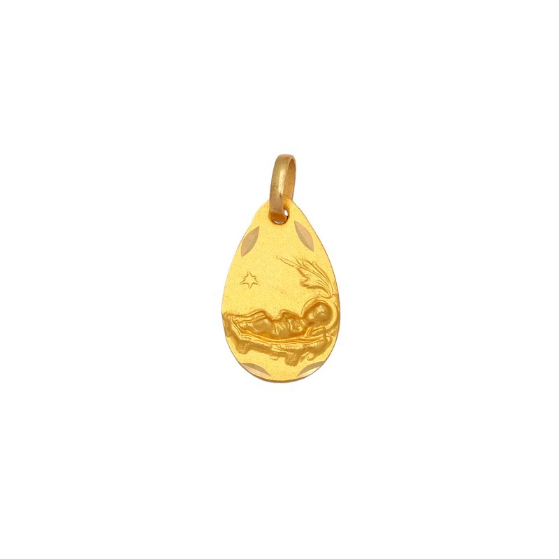 Medalla Lágrima Niño Jesús en Oro 18K | Joyería Parejo