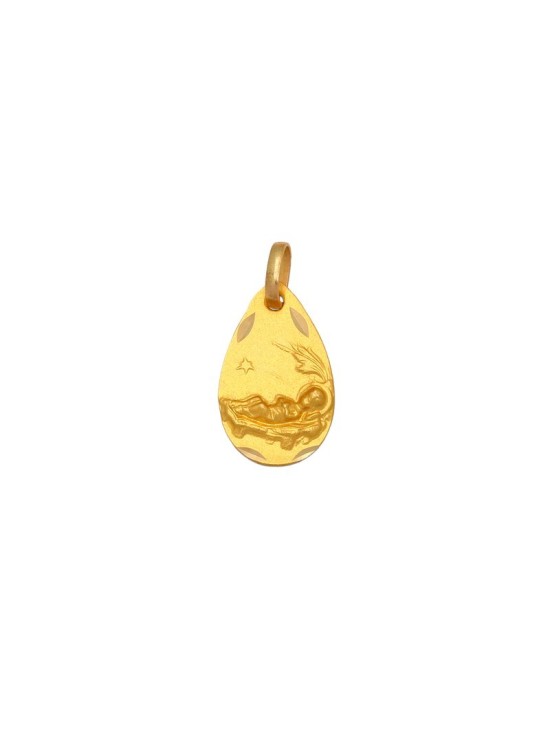 Medalla Lágrima Niño Jesús en Oro 18K | Joyería Parejo