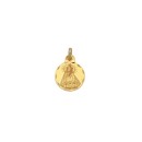 Medalla Redonda de la Virgen de los Dolores en Oro 18K