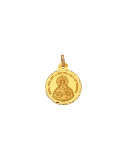Medalla Redonda Nuestra Señora Esperanza Triana Oro 18k - Compra Aquí