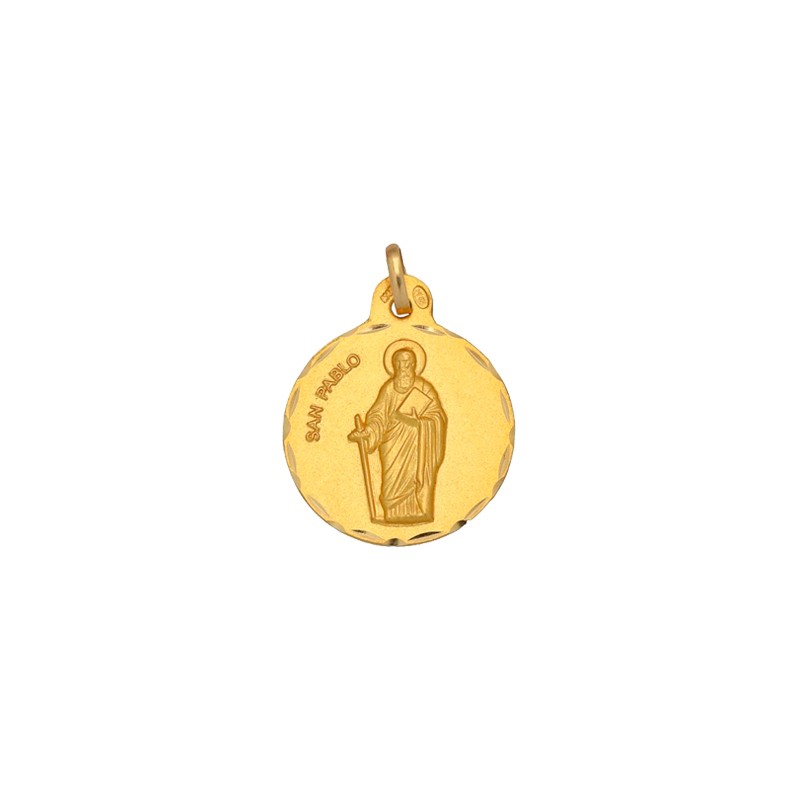Medalla Redonda San Pablo Oro 18k - Compra Aquí