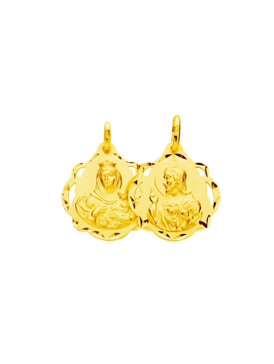 Medalla Escapulario Sagrado Corazón - Carmen Oro | Joyería Parejo