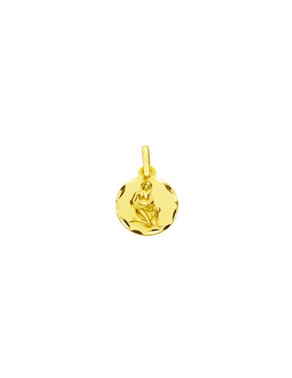 Medalha Horóscopo Aquário Ouro 18k - Envio Grátis