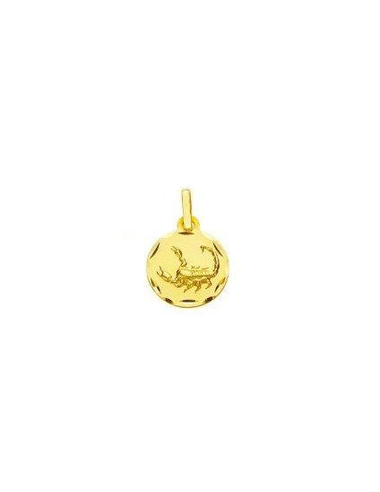 Medalla Horoscopo Escorpio Oro 18k - ¡Grabado Gratis!