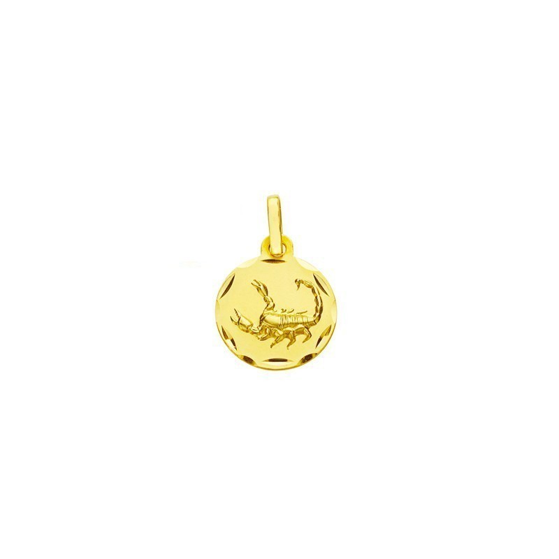 Medalla Horoscopo Escorpio Oro 18k - ¡Grabado Gratis!