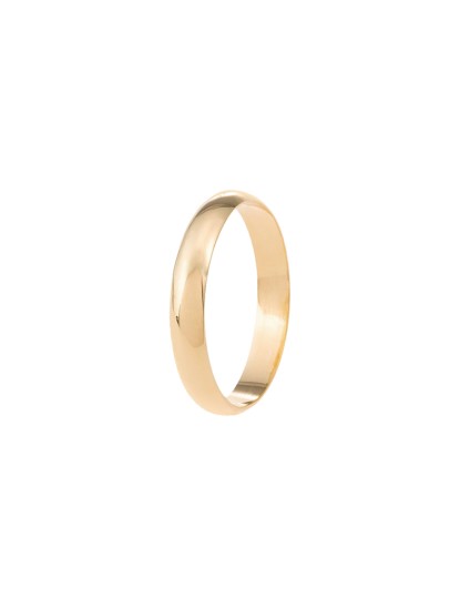 Alianza Lisa Media Caña Oro 18k - Tallas Disponibles