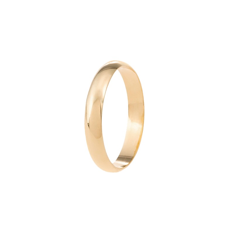 Alianza Lisa Media Caña Oro 18k - Tallas Disponibles