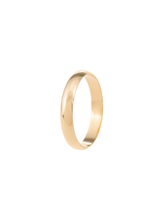 Alianza Lisa Media Caña Oro 18k - Tallas Disponibles