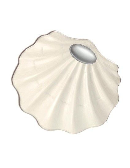 Concha Bautismo Metal Esmaltado Placa Mate 09361-12S | Joyería Parejo
