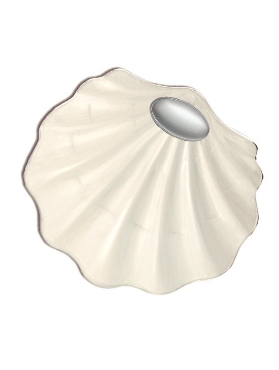 Concha Bautismo Metal Esmaltado Placa Mate 09361-12S | Joyería Parejo