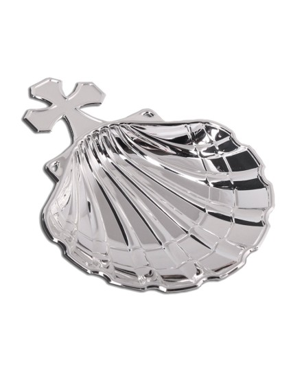 Concha Bautismo Metal Plateado Cruz 09316 | Joyería Parejo