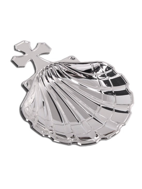 Concha Bautismo Metal Plateado Cruz 09316 | Joyería Parejo