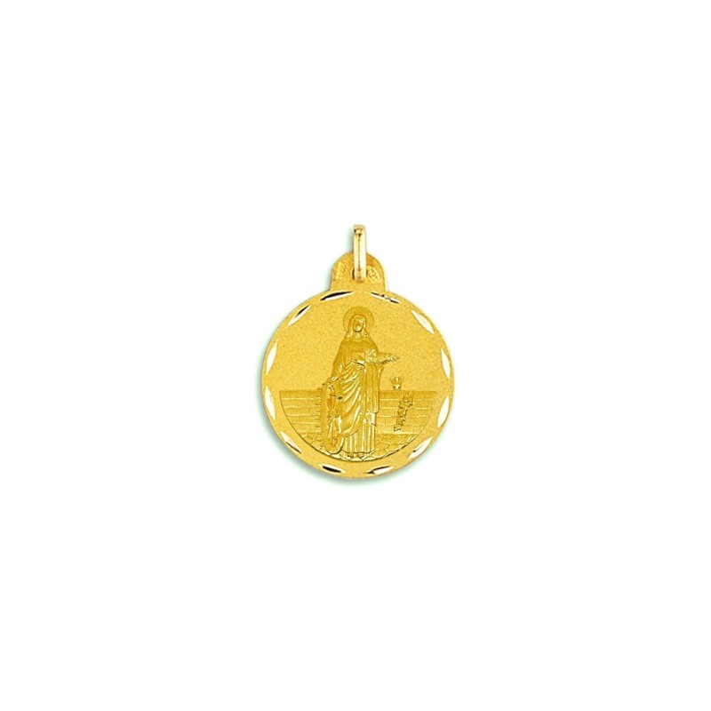 Medalla Santa Catalina 21 mm Oro 18 kt | Joyería Parejo