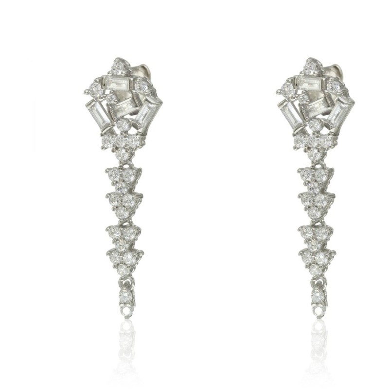 Pendientes Wedding Piedras Baguette CPE1389-RD-BL | Joyería Parejo