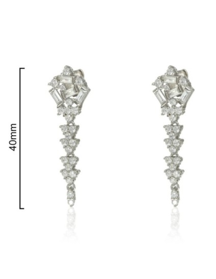 Pendientes Wedding Piedras Baguette CPE1389-RD-BL | Joyería Parejo
