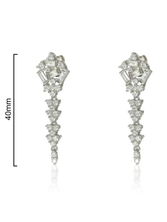 Pendientes Wedding Piedras Baguette CPE1389-RD-BL | Joyería Parejo