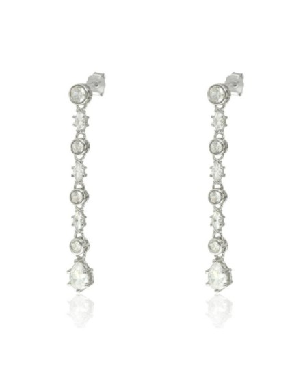 Pendientes Wedding Plata Chatones CPE1381-RD-BL | Joyería Parejo