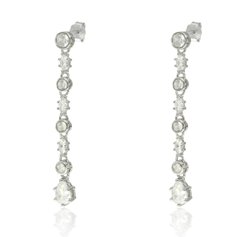 Pendientes Wedding Plata Chatones CPE1381-RD-BL | Joyería Parejo