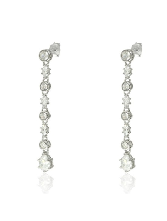 Pendientes Wedding Plata Chatones CPE1381-RD-BL | Joyería Parejo