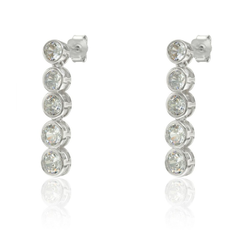 Pendientes Wedding Plata Chatones CPE1380-RD-BL | Joyería Parejo