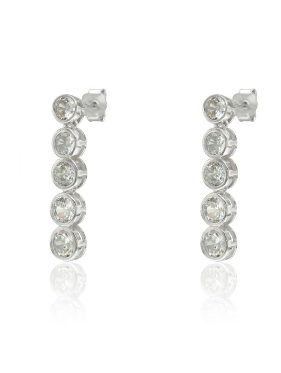 Pendientes Wedding Plata Chatones CPE1380-RD-BL | Joyería Parejo