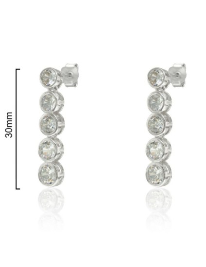 Pendientes Wedding Plata Chatones CPE1380-RD-BL | Joyería Parejo