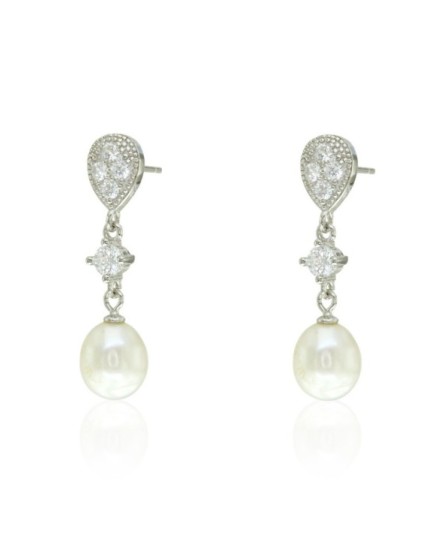 Pendientes Wedding Plata Perla CPE1378-RD-PE | Joyería Parejo
