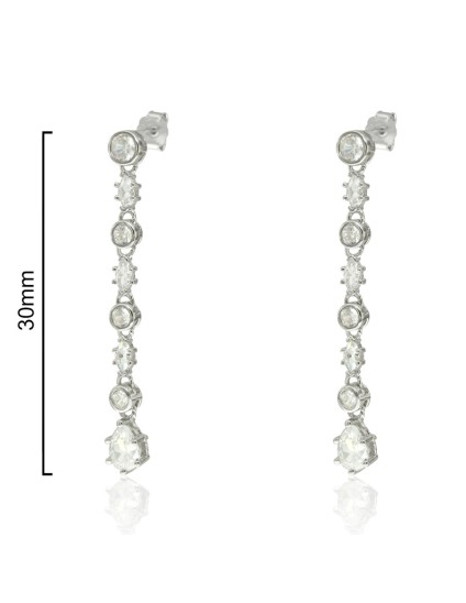 Pendientes Wedding Plata Chatones CPE1381-RD-BL | Joyería Parejo