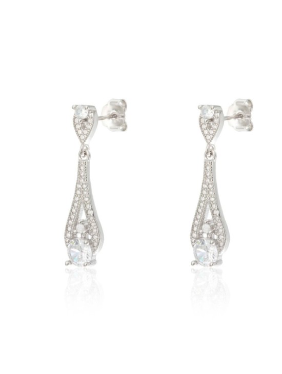 Pendientes Plata Lágrima Vintage CPE1733-RD-BL | Joyería Parejo