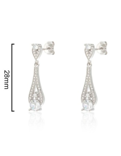 Pendientes Plata Lágrima Vintage CPE1733-RD-BL | Joyería Parejo