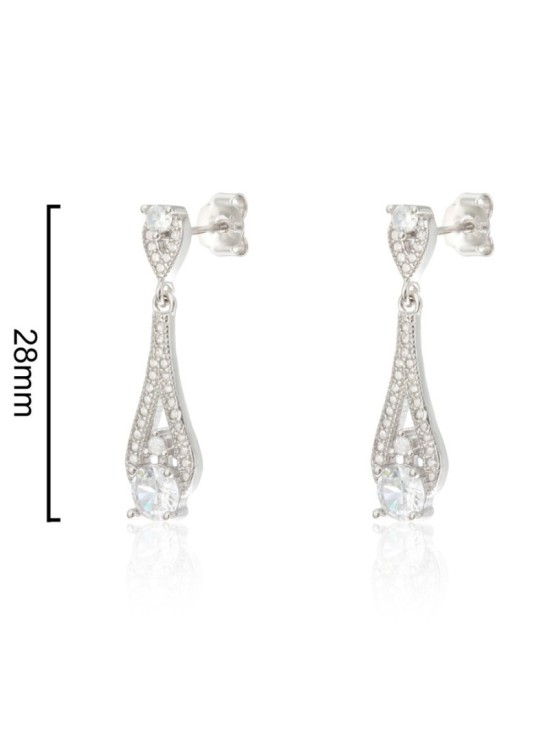 Pendientes Plata Lágrima Vintage CPE1733-RD-BL | Joyería Parejo