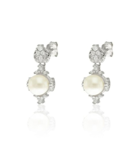 Pendientes Isabelina Wedding Plata CPE1390-RD-BL | Joyería Parejo