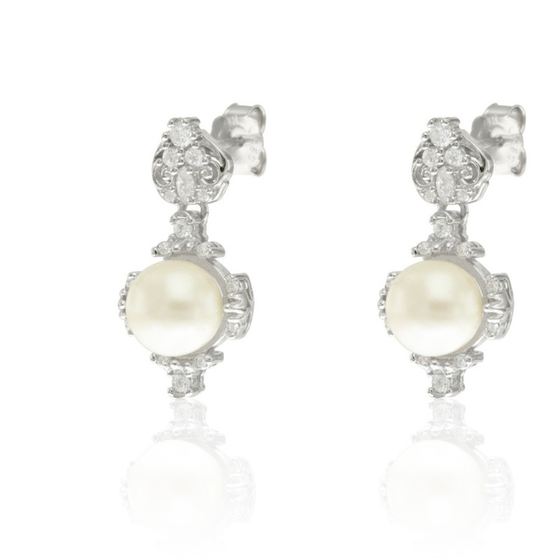 Pendientes Isabelina Wedding Plata CPE1390-RD-BL | Joyería Parejo