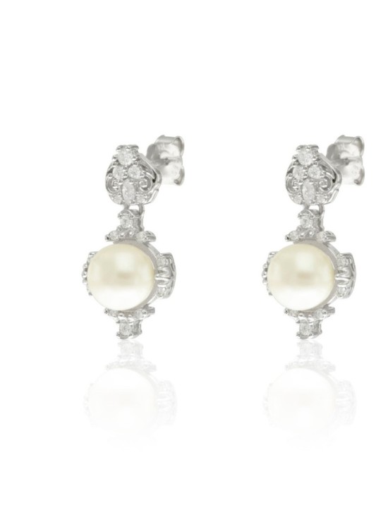 Pendientes Isabelina Wedding Plata CPE1390-RD-BL | Joyería Parejo