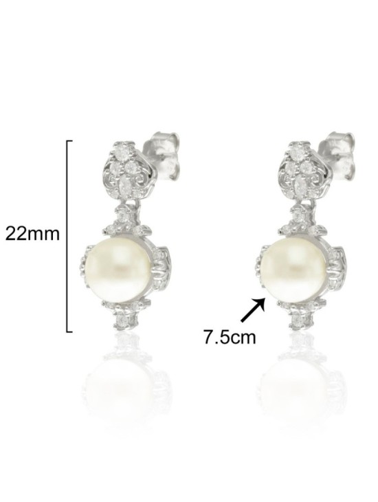 Pendientes Isabelina Wedding Plata CPE1390-RD-BL | Joyería Parejo