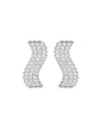 Pendientes Soulmate Plata Onda Tres Filas CPE1427 | Joyería Parejo