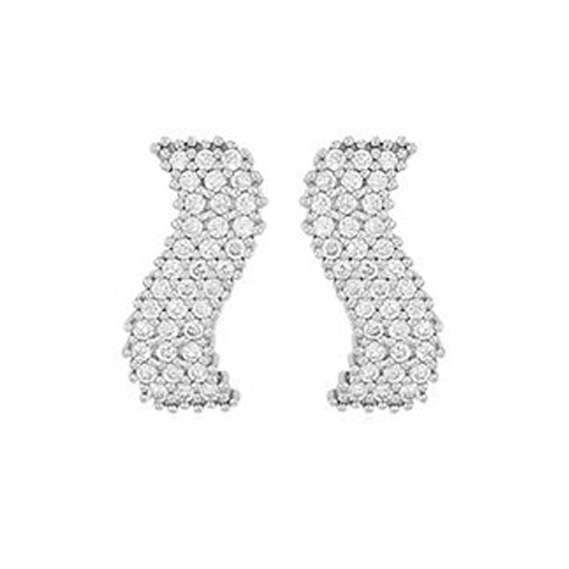Pendientes Soulmate Plata Onda Tres Filas CPE1427 | Joyería Parejo