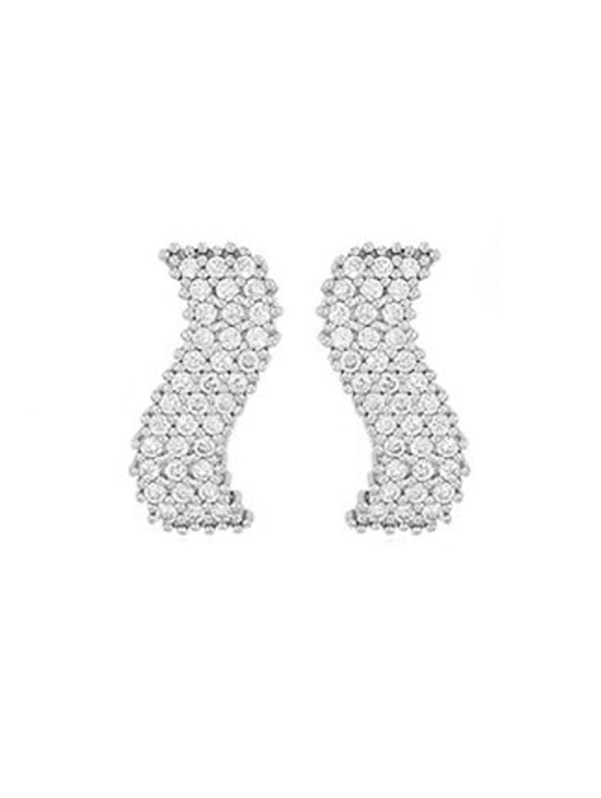 Pendientes Soulmate Plata Onda Tres Filas CPE1427 | Joyería Parejo